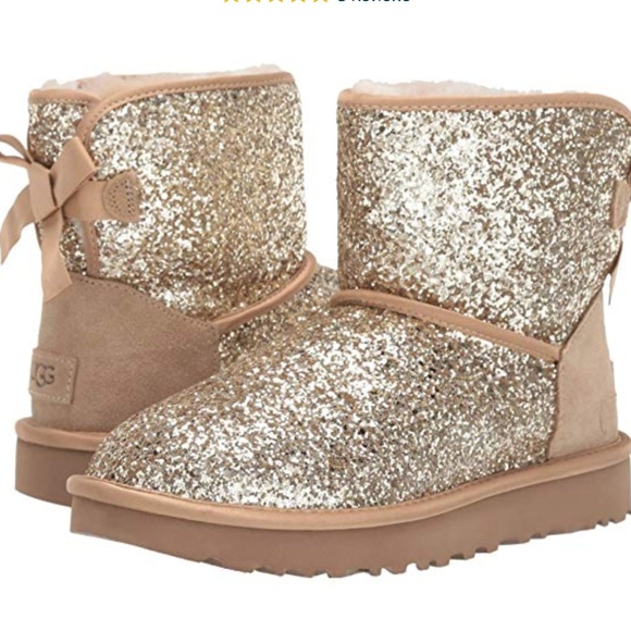 glitter uggs gold